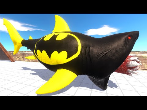 DEATH RUN vs BATMAN MEGALODON - Animal Revolt Battle Simulator