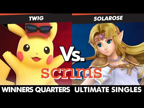 Scrims Showdown 47 Winners Quarters - Twig (Pikachu) Vs. Solarose (Zelda) SSBU Ultimate Tournament