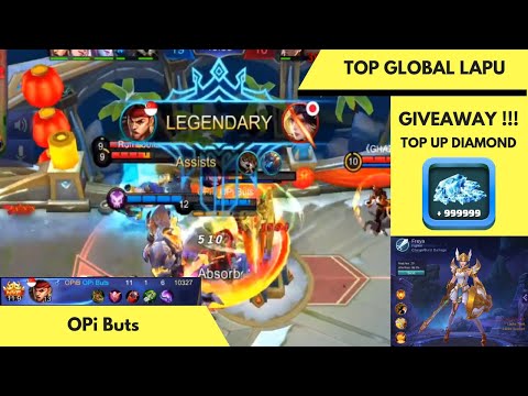 CRAZY COMBO - Top 1 Global Lapu Lapu by OPi Buts - Giveaway TopUp Diamond !