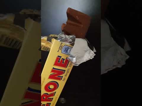 Toblerone chocolate  with honey and nougat #chocolate #sweets #toblerone #milkchocolate #shorts