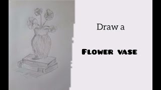 Draw a flower vase | drawing for beginners