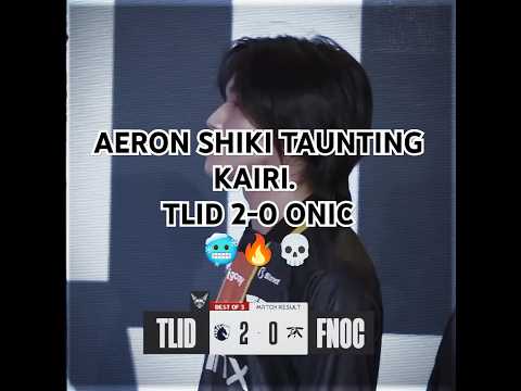 AERON SHIKI TAUNTING SETELAH MENANG 2-0 DARI ONIC🔥💀 #mpl #mplindonesia #onic #kairi #tlid
