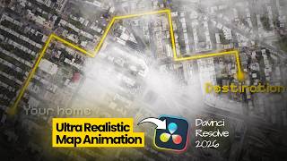 MOST REALISTIC! Map Animation in Davinci Resolve in 2026