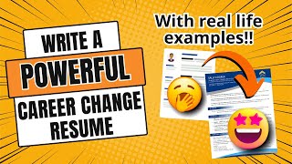 How to Write a Career Change CV | Job Winning Resume Examples