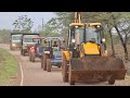 JCB 3dx Backhoe Loading Murum In Tata Truck Swaraj 744 Mahindra Arjun Novo Tractor