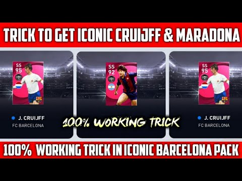Trick to Get Iconic Cruijff & Maradona 100% Working Trick In Iconic Barcelona Pack Pes21