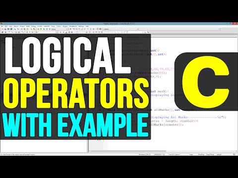 Logical Operators in C Programming Language Video Tutorial