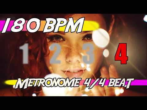 ✅ 180 BPM - 4/4 Metronome 🕰 Ten minutes of click track