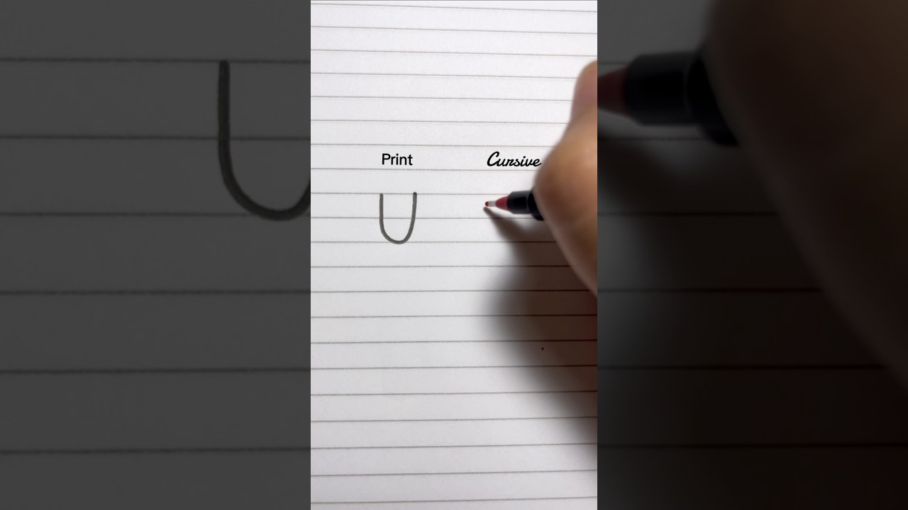 Print U vs. Cursive U! ✍️