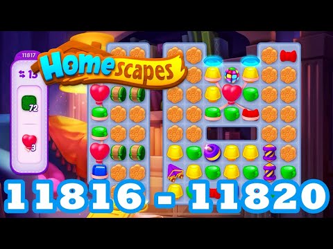 Homescapes Level 11816 - 11820 HD 3 - match puzzle Gameplay | android | IOS | 11817 | 11818 | 11819