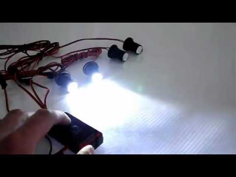 KIT-DOMINO-FLASHER-4-FEUX-LED-FLASH-FLASHING-CAR-PACE-CAR-RACE-SPORT-STROBO-VEILLEUSE-PHARE