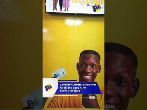 Governor General Sir Patrick Allen & Lady Allen enrolls for NIDS jis goverment jisnews jamaica