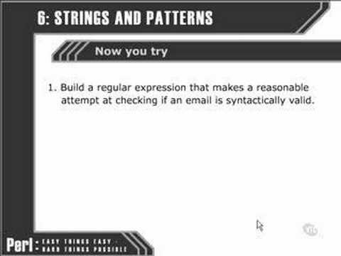 Perl Tutorials -Part 69- Now you try: Strings