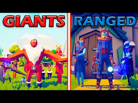 GIANT UNITS TEAM vs RANGED UNITS TEAM - Totally Accurate Battle Simulator | TABS