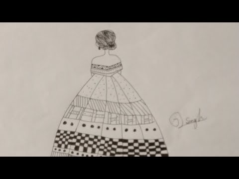 a girl with black pen 🖤 / J a s s u  A r t s / for beginners