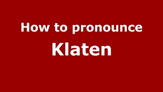How to pronounce Klaten