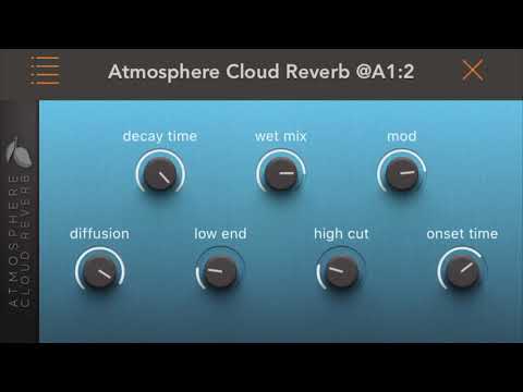 Atmosphere Cloud Reverb on iPhone with Audiokit Retro Piano