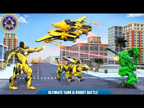 Android Gameplay for kids Flying Tank Transform Robot War: Lion Car Games