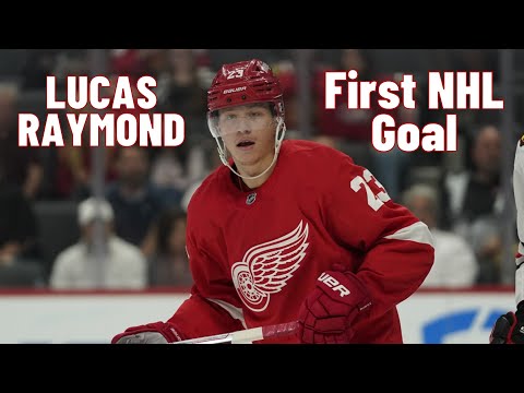 Lucas Raymond #23 (Detroit Red Wings) first NHL goal Oct 19, 2021