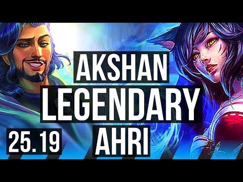 AKSHAN vs AHRI (MID) | Legendary | KR Master | 25.19