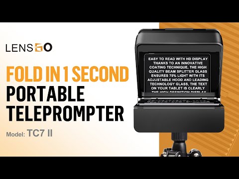 LENSGO TC7II Portable Ultimate Teleprompter Kit for Smartphones and Cameras video