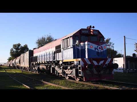 [4K] Tren de tolvas graneras de NCA con destino a Rio Primero pasando por Marcos Juárez!!!!!!