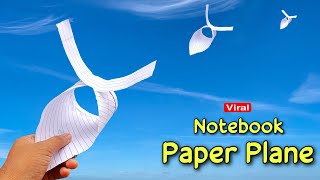 how to make notebook paper flying plane (Viral) fl