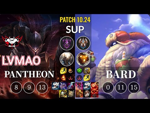JDG LvMao Pantheon vs Bard Sup - KR Patch 10.24