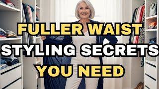 How to  dress over 60 with fuller waist 5 styling secrets 