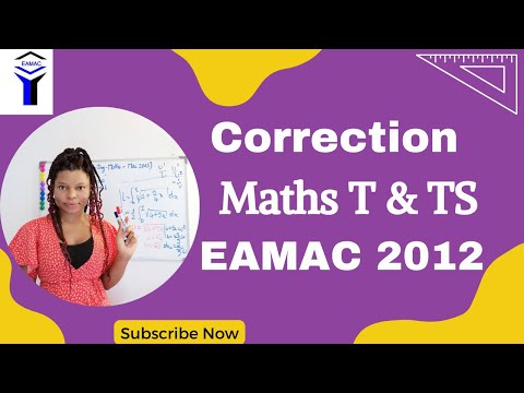Correction Maths 2012 EAMAC/ASECNA-Cycle Technicien et Technicien Sup