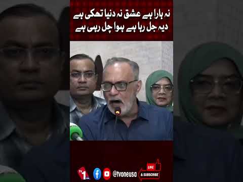 ایم کیو ایم رہنما حیدر عباس رضوی کی پریس کانفرنس میں شاعری