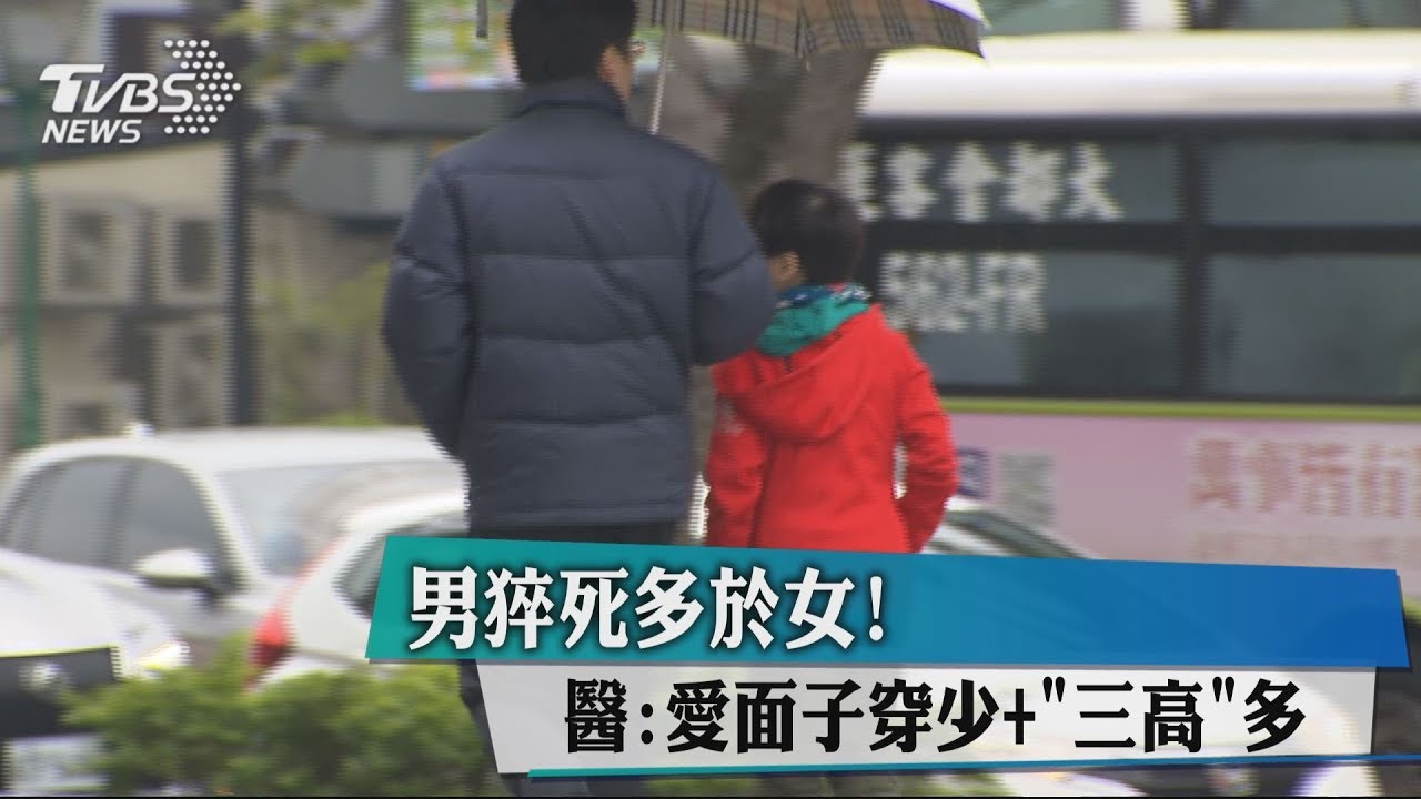 男猝死多於女！　醫：愛面子穿少+「三高」多