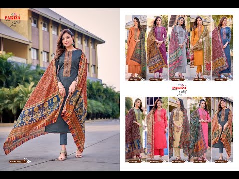Pakiza Prints Volume 5 Jam Satin Print With Embroidery Work Suit