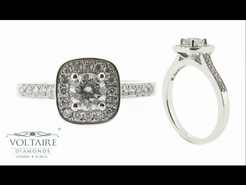Bespoke Cushion Halo Engagement Ring - ER 1162