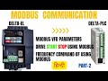Modbus RS 485 Communication In VFD Frequency RUN Command Change Using Modbus Hindi