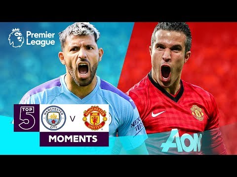 マンチェスター・シティ対マンチェスター・ユナイテッド｜プレミアリーグの瞬間｜アグエロ、ファン・ペルシ、テベス (Manchester City v Manchester United | Top 5 Premier League Moments | Aguero, Van Persie, Tevez)