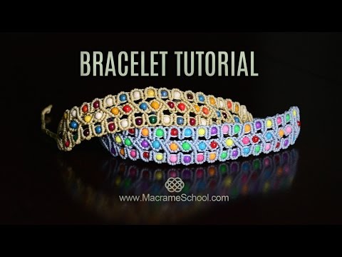 Macramé Double Wave Bracelet Beautiful Blue Danube by Strauss