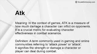 Atk Meaning