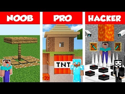 Minecraft NOOB vs PRO vs HACKER: Secret Trap Base Battle in Minecraft / Animation