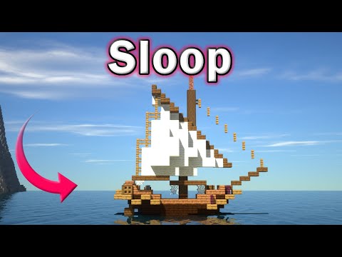 🚢 Minecraft Tutorial: How to Make a Boat/Ship (Sloop)