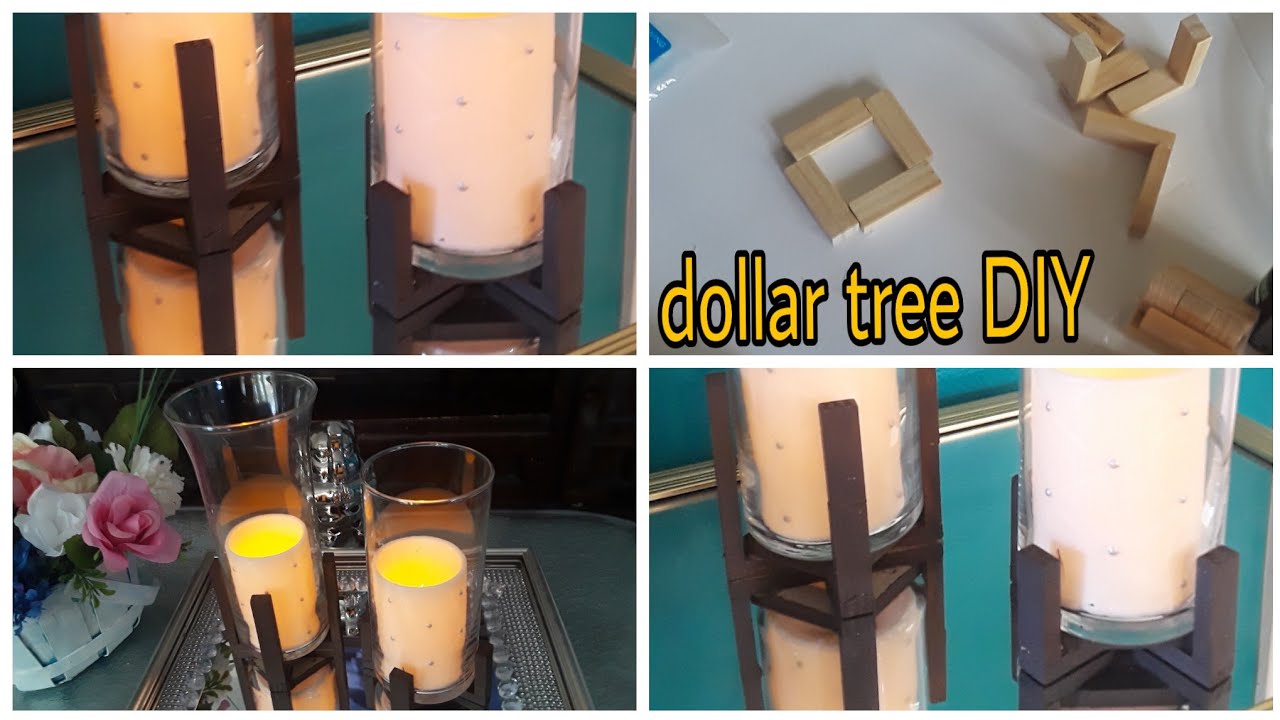 dollar tree DIY /idea para decorar/ base para porta velas