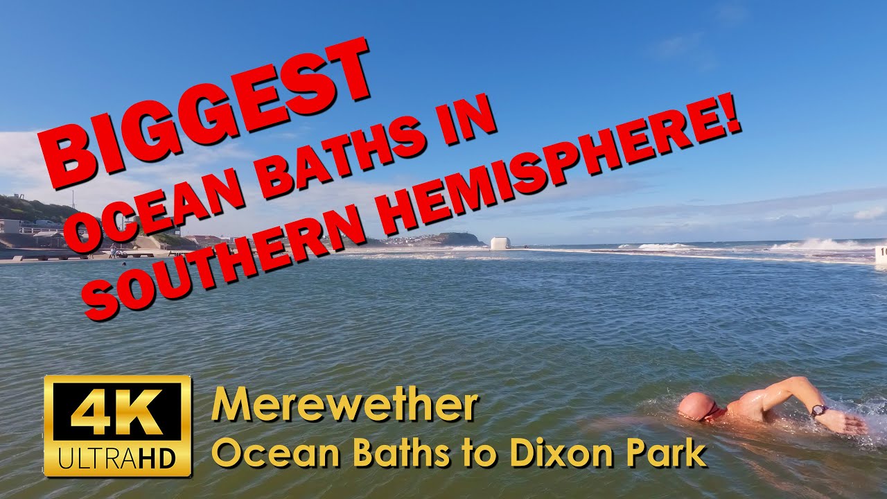 Experience a captivating stroll around Merewether Ocean Baths.