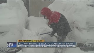 Closed Southtowns schools back in session