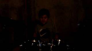 Noah on drums