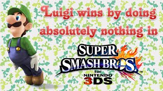 Super Smash Bros. 3DS - Luigi wins by doing absolutely nothing