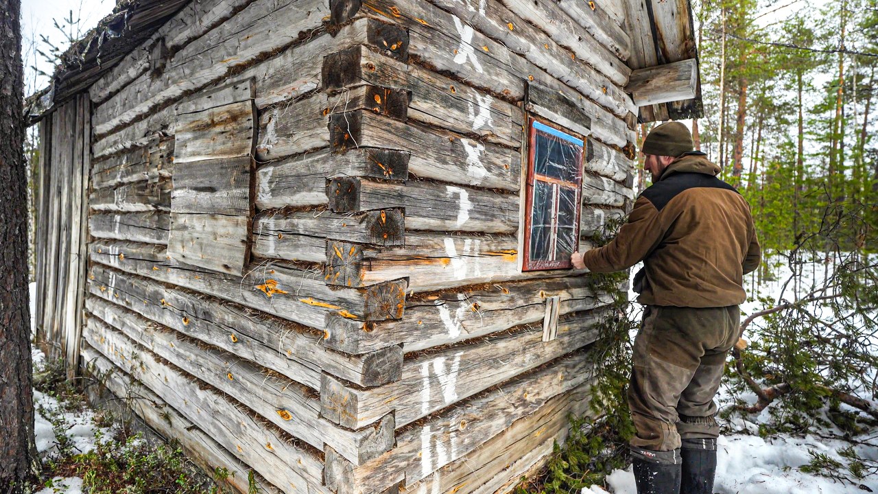 ОБОКРАЛИ ИЗБУ В ТАЙГЕ. ПРИЕХАЛ ВОССТАНОВИТЬ И ПОЛОВИТЬ ЩУКУ НА ЖЕРЛИЦЫ.