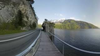 Vierwaldstättersee "Switzerland" 360 VR Video [4K] Bike Ride