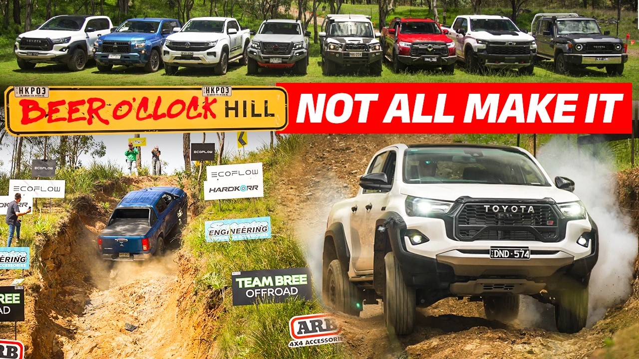 The ULTIMATE off-road test: Beer o’clock Hill vs BEST selling pickups! NOT ALL of them make it!