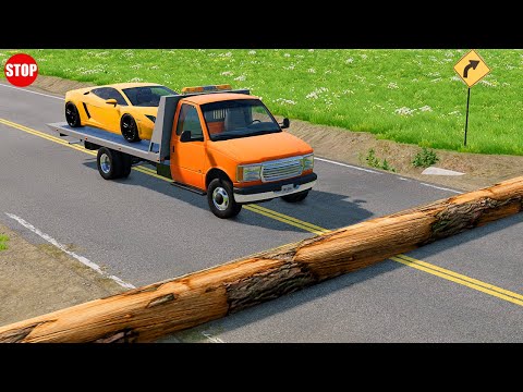 Cars vs Massive Fallen Tree 😱 BeamNG.Drive