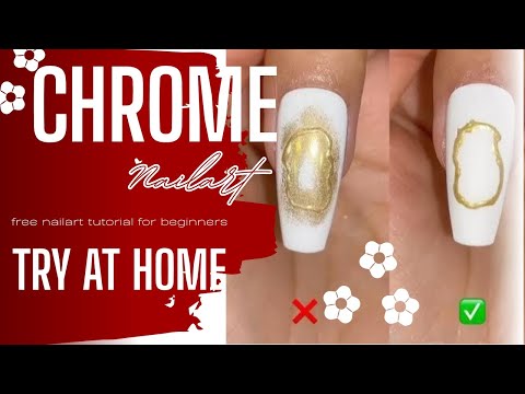 #diy  Chrome Mirror Powder Nail Application | Step-by-step Tutorial | #nailart | Kiruthigabaskar 